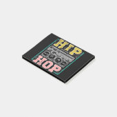 Hip Hop Artists Cassettes Old School Rap Post-it Klebezettel (angewinkelt)