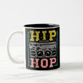 Hip Hop Artists Cassettes Old School Rap Zweifarbige Tasse (Links)