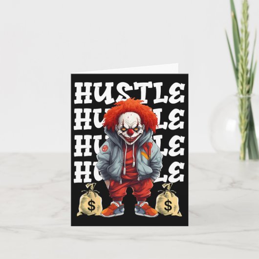 Hip Hop Beängstigend Clown Hustle Money Urbyn Stre Karte (Vorderseite)