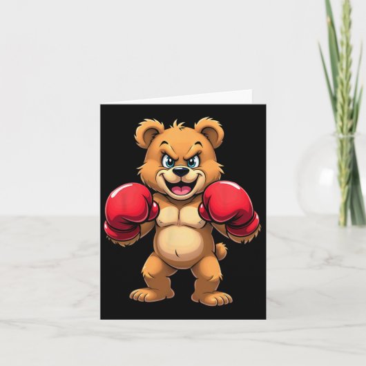 Hip Hop Bear Boxing Karte (Vorderseite)