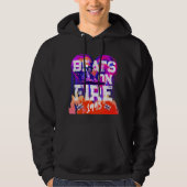 HIP-HOP-BEATS DER 90ER JAHRE AUF FEUER-DJ-GRAFIK HOODIE (Vorderseite)