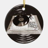 HIP HOP BEATS SKILL TEXTE AUF TURNTABLE KERAMIK ORNAMENT (Vorne)