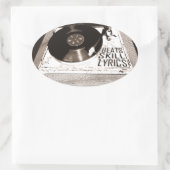 HIP HOP BEATS SKILL TEXTE AUF TURNTABLE OVALER AUFKLEBER (Tasche)