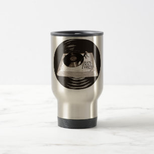 HIP HOP BEATS SKILL TEXTE AUF TURNTABLE REISEBECHER