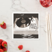 HIP HOP BEATS SKILL TEXTE AUF TURNTABLE SERVIETTE (Beispiel)