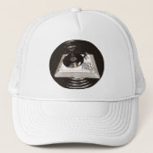 HIP HOP BEATS SKILL TEXTE AUF TURNTABLE TRUCKERKAPPE (Vorderseite)