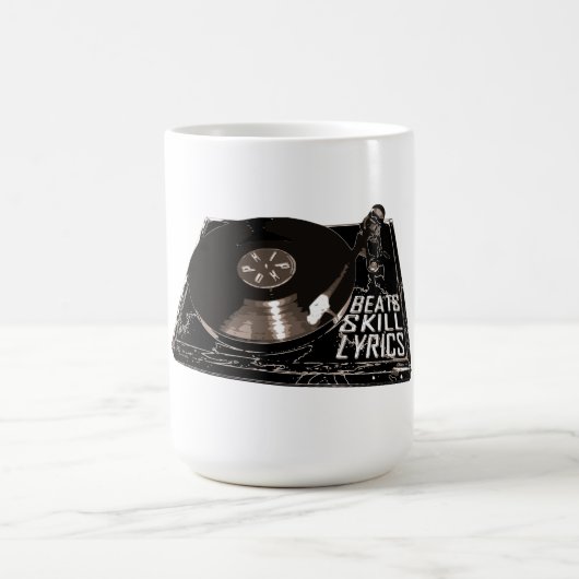 HIP HOP BEATS SKILL TEXTE RECORD PLAYER KAFFEETASSE (Mittel)