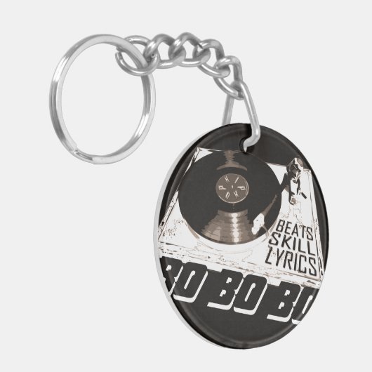 HIP HOP BEATS SKILL TEXTE RECORD PLAYER SCHLÜSSELANHÄNGER (Vorderseite links)
