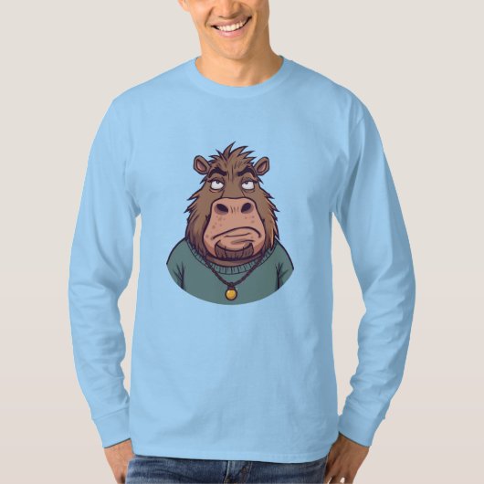 Hip-Hop Beaver with Chain – Urban Christmas Style T-Shirt (Vorderseite)