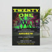 Hip Hop Birthday Einladungs-Vorlage Einladung (Stehend Vorderseite)