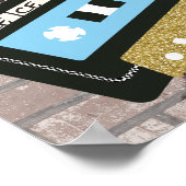 Hip Hop Blue-Oooh Baby-Bar Sign Poster (Ecke)