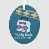 Hip Hop Boom Box Foil Chain Ornament (Vorderseite)
