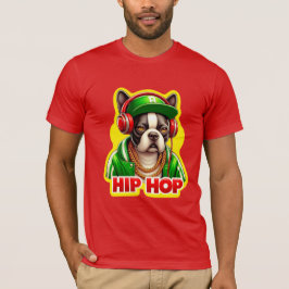 HIP HOP BOSTON TERRIER GREEN 4 T-Shirt