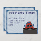 Hip Hop Bouncy Ball DJ Party Einladung (Vorne/Hinten)