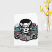 Hip Hop Bride Frankensteins Karte (Gelbe Blume)