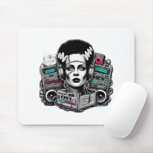 Hip Hop Bride Frankensteins Mousepad (Mit Mouse)