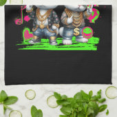 Hip Hop Bunnies Geschirrtuch (Gefaltet)