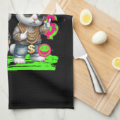 Hip Hop Bunnies Geschirrtuch (Viertel Falte)