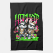 Hip Hop Bunnies Geschirrtuch (Vertikal)