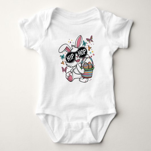 Hip Hop Bunny Baby Baby Strampler (Vorderseite)