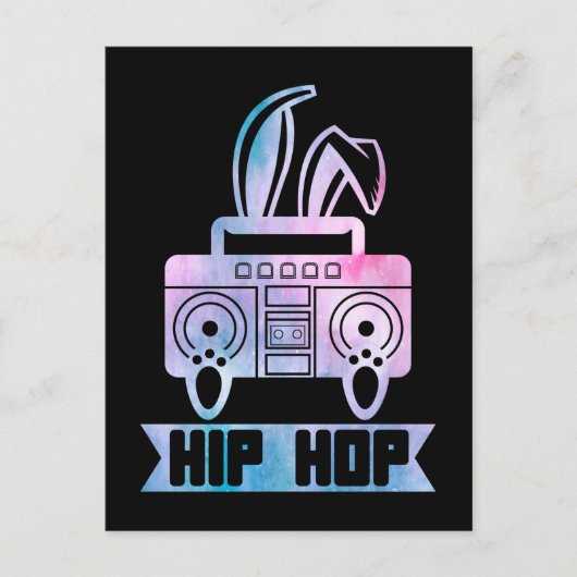 Hip Hop Bunny Music Rabbit Postkarte (Vorderseite)