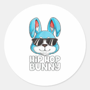Hip Hop Bunny Oaster Boys Mädchen Kinder Männer Ra Runder Aufkleber