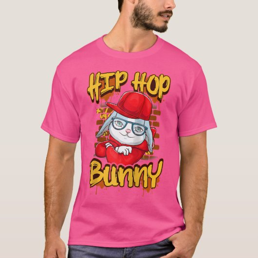 Hip Hop Bunny Oaster Shirt für Kleinkinder Baseb (Vorderseite)
