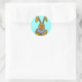 Hip Hop Bunny Rabbit Runder Aufkleber (Tasche)