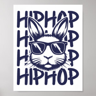 Hip Hop Bunny Sungles Oster für Kinder Jungen Männ Poster