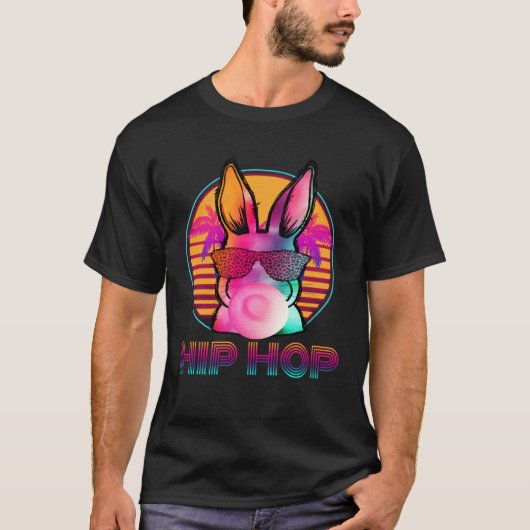 Hip Hop Bunny With Sunglasses Cute Easter  Rabbit  T-Shirt (Vorderseite)