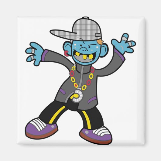 Hip Hop Cartoon Image ! Magnet (Vorne)