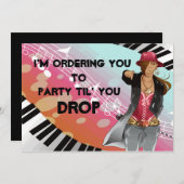 Hip Hop Chick Raver Einladung (Vorne/Hinten)