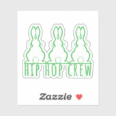 Hip Hop Crew Cute Bunnies Aufkleber (Blatt)