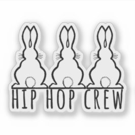 Hip Hop Crew Cute Bunny Rabbits Aufkleber
