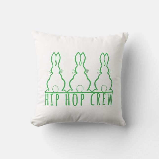 Hip Hop Crew Cute Bunny Rabbits Kissen (Vorderseite)