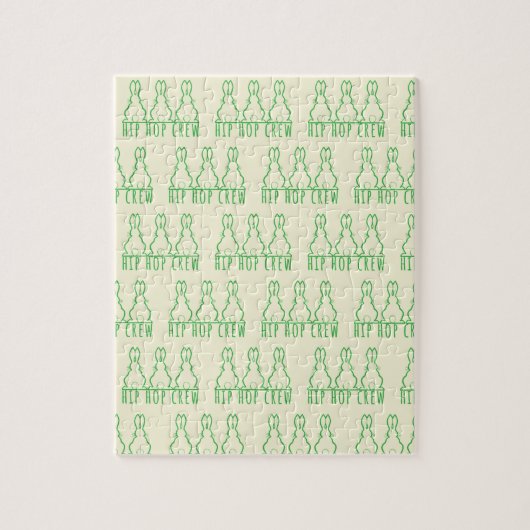 Hip Hop Crew Cute Bunny Rabbits Puzzle (Vertikal)
