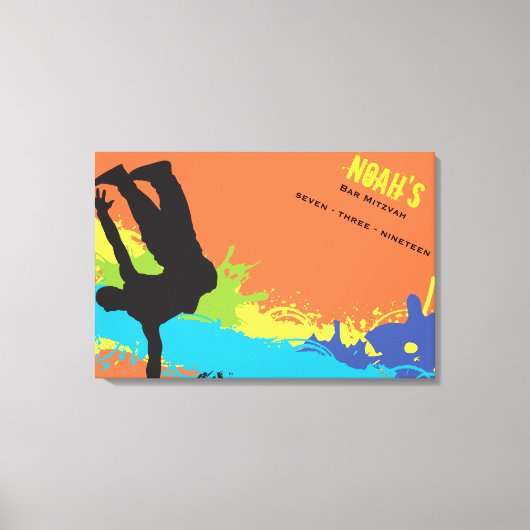 HIP HOP DANCE Bar Bat Mitzvah Sign in Board Leinwanddruck (Vorderseite)