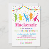 Hip Hop Dance Geburtstagsfeier Einladung Girl (Vorderseite)