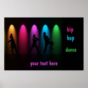 Hip Hop Dance Girls auf Bühne Poster Template