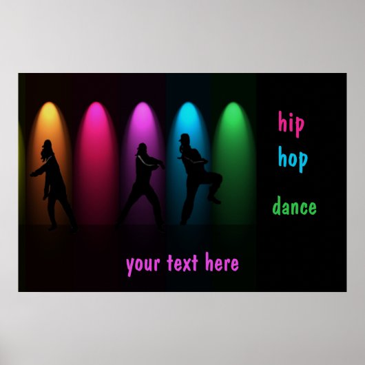 Hip Hop Dance Girls auf Bühne Poster Template (Vorne)