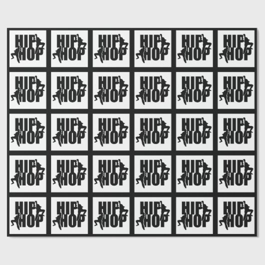 Hip Hop Dance Girls Text Design Wrap 1 Geschenkpapier (Flach)