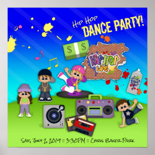 Hip Hop Dance Life Party Poster