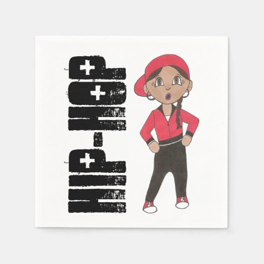 Hip Hop Dance Studio Erwägung Kostüm Tänzer Girl Serviette (Vorderseite)