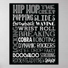 Hip Hop Dance Subway Art Poster
