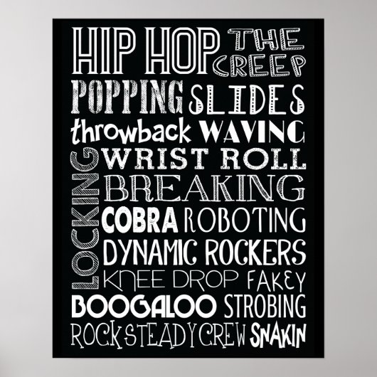 Hip Hop Dance Subway Art Poster (Vorne)