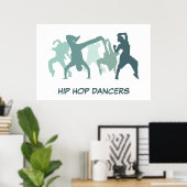 Hip Hop Dancers Illustration Poster (Heimbüro)