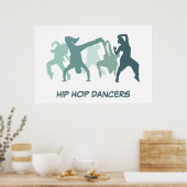 Hip Hop Dancers Illustration Poster (Küche)
