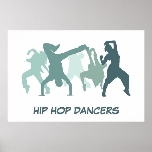 Hip Hop Dancers Illustration Poster (Vorne)