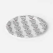 HIP-HOP: Das GELD LÄUFT AN FLOW - Wortspiele Pappteller (Schrägansicht)