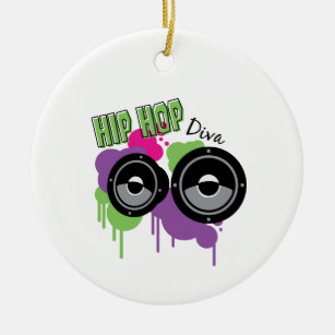 Hip Hop Diva Keramik Ornament